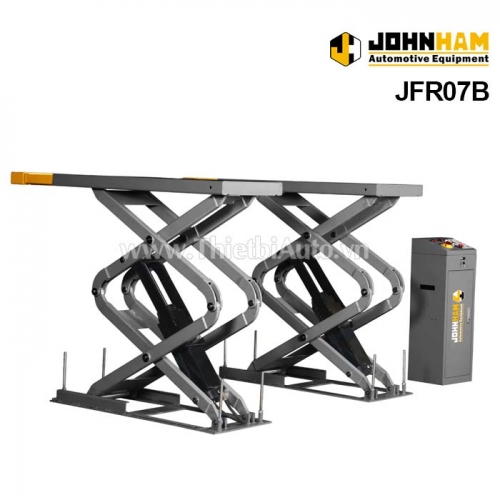 Cầu nâng bụng gầm xe ô tô kiểu xếp âm nền 3 tấn Johnham JFR07B