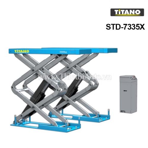 Cầu nâng ô tô kiểu xếp nâng bụng Titano 3,5 tấn 
