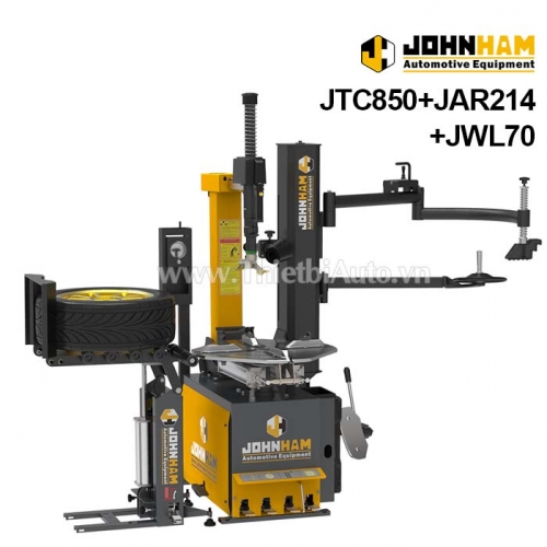 Máy thay lốp ôtô nghiêng tự động kèm nâng hạ lốp chuyên nghiệp Johnham JTC850+JAR214+JWL70